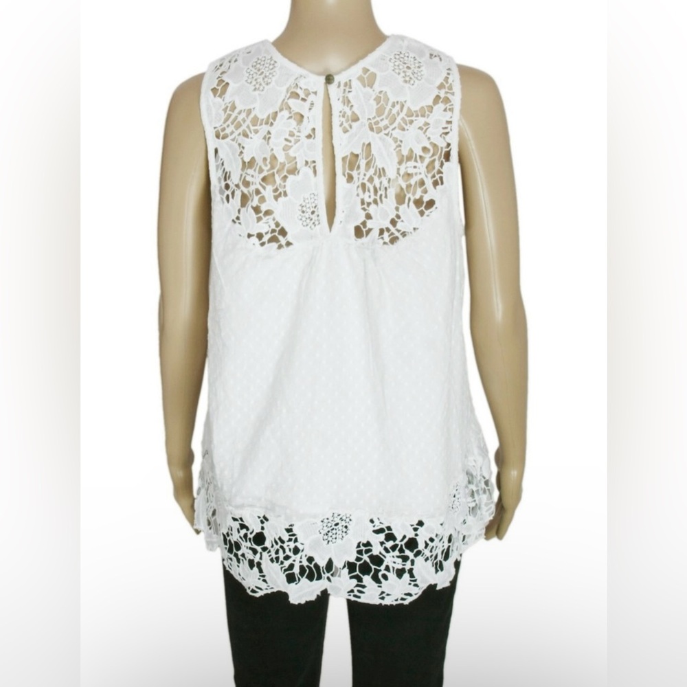 Anthropologie💙💎💎Elegant White Lace Women's Top, - Picture 12 of 14